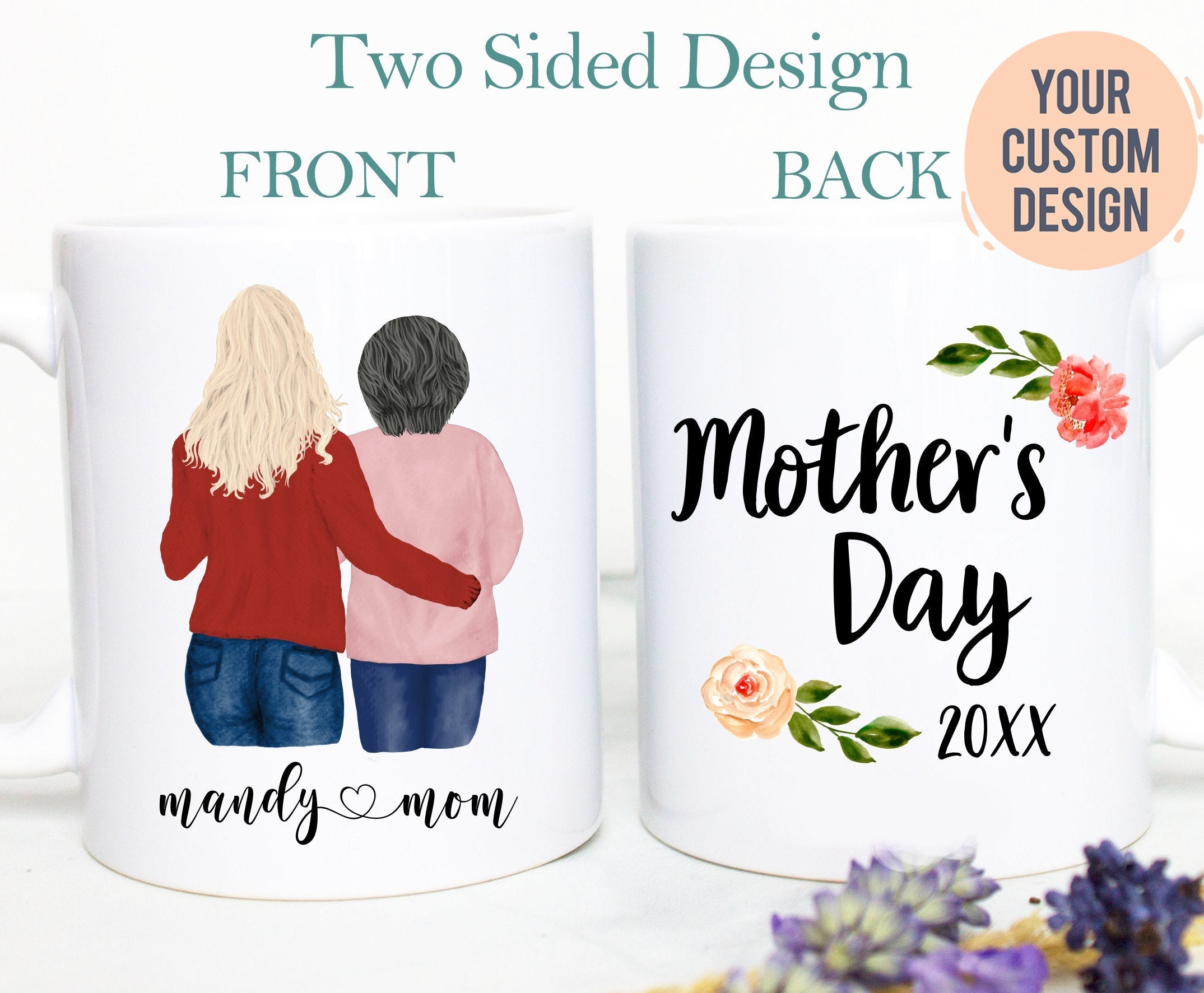 Personalized Mother's Day Gift Box | Gift for Mom, Mother's Day Gift Ideas, Custom Mom Gift, Mom Gift From Daughter, Mom Daughter Portrait,