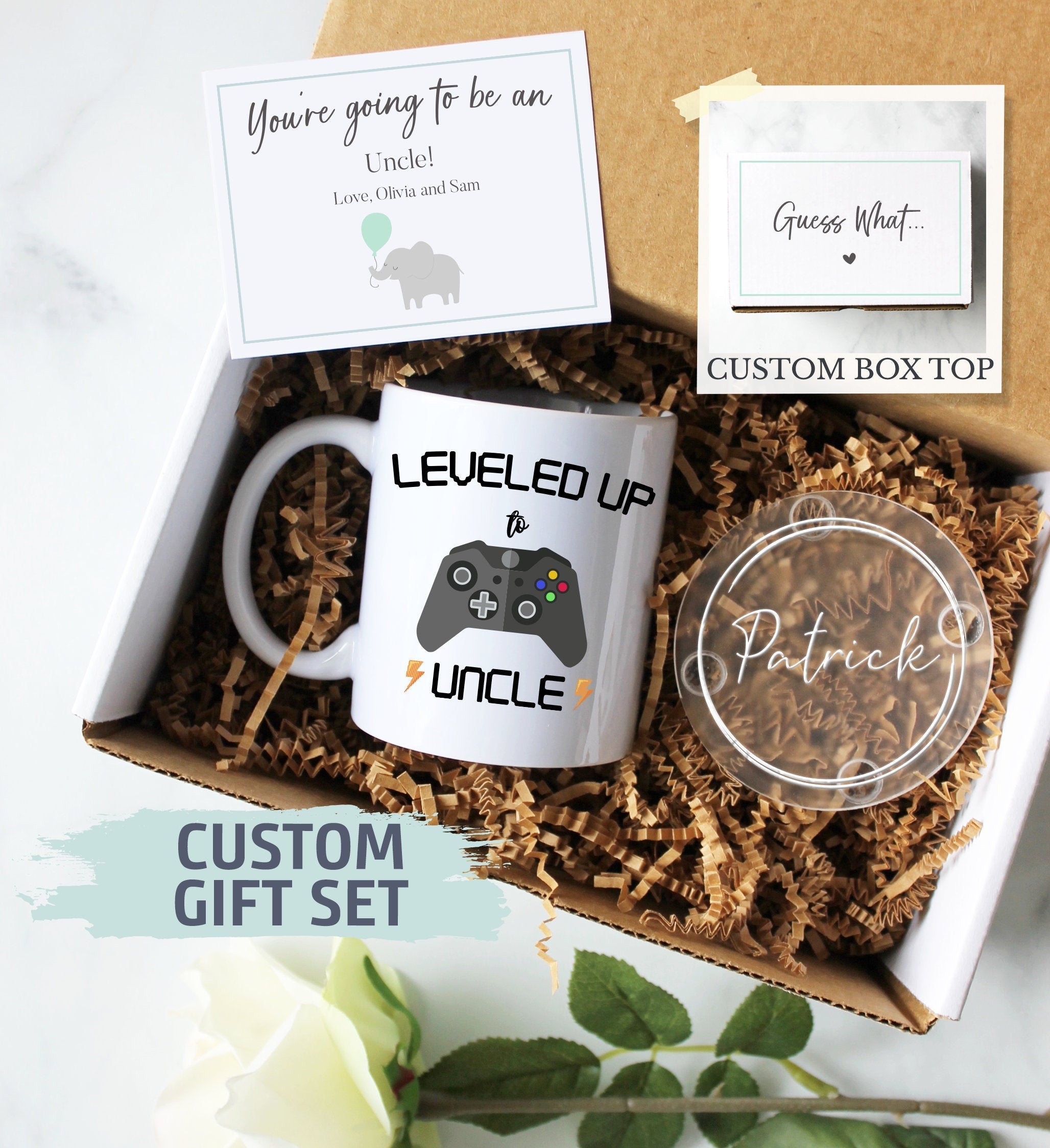 Personalized Uncle Gift Box | Promoted to Uncle, New Uncle Gift, Uncle Proposal, Will You Be My Uncle, Pregnancy Announcement Baby Reveal