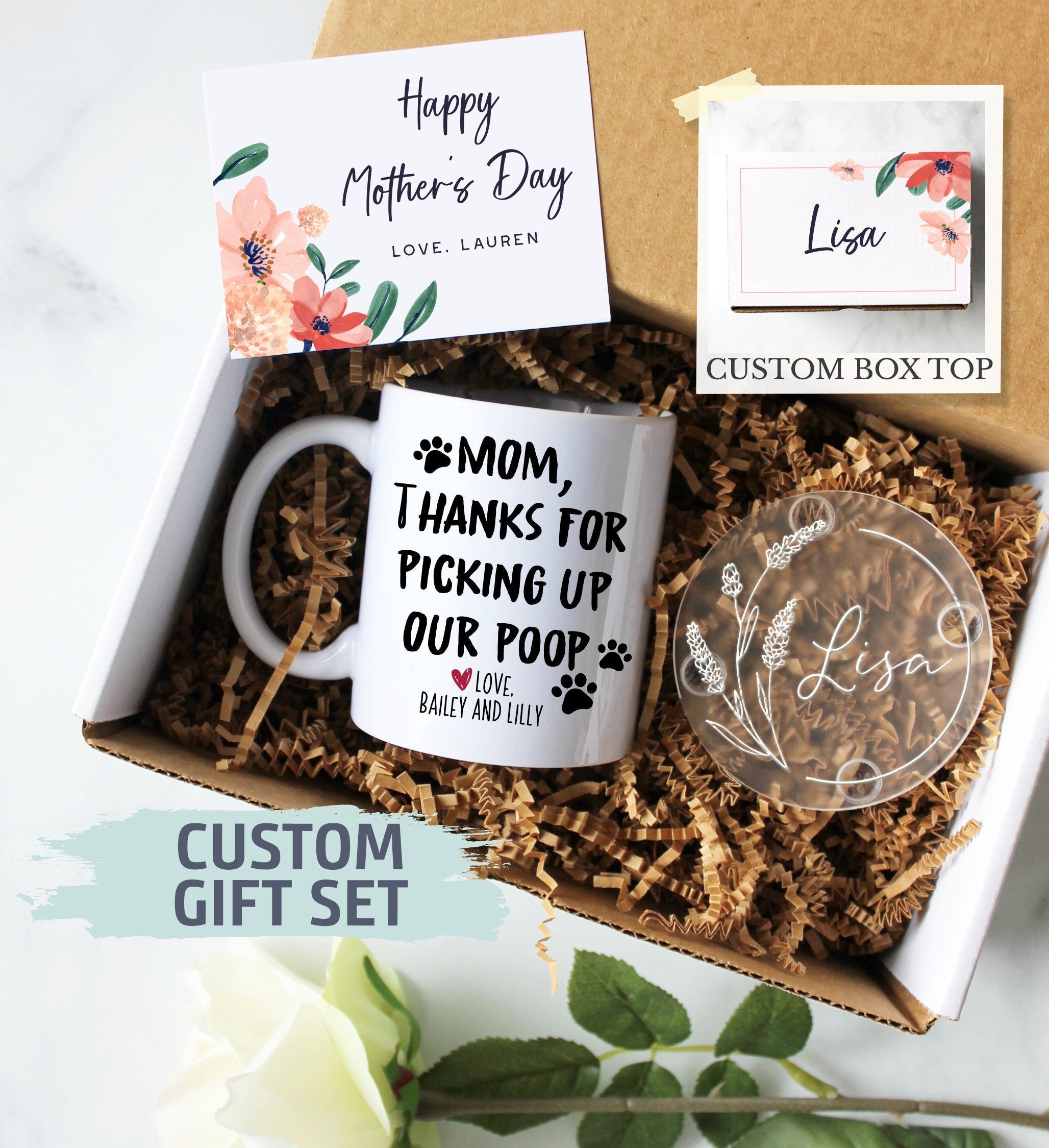 Personalized Mother's Day Gift Box | Gift for Dog Mom, Mother's Day Gift Ideas, Custom Mom Gift, Best Mom Gift, Dog Mom Gift, Dog Mama