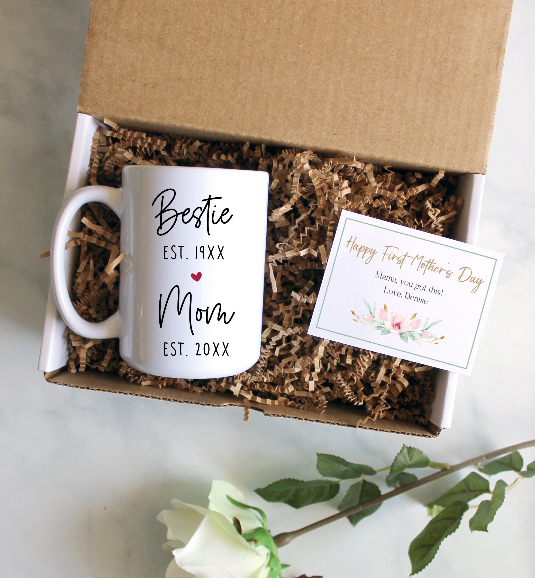 Custom First Mother's Day Gift Box | Baby Shower Gift, New Mom Gift, First Time Mom Mug, Happy First Mother's Day Gift, New Mom Mug