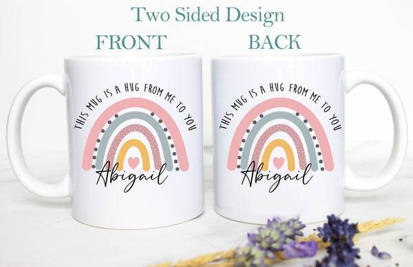 Personalized Hug Mug, Hug in a Mug, Thinking of You Gift, Healing Gift, Gift, Cheer Up Gift, Positive Vibes, Good Vibes, Encouragement Gift