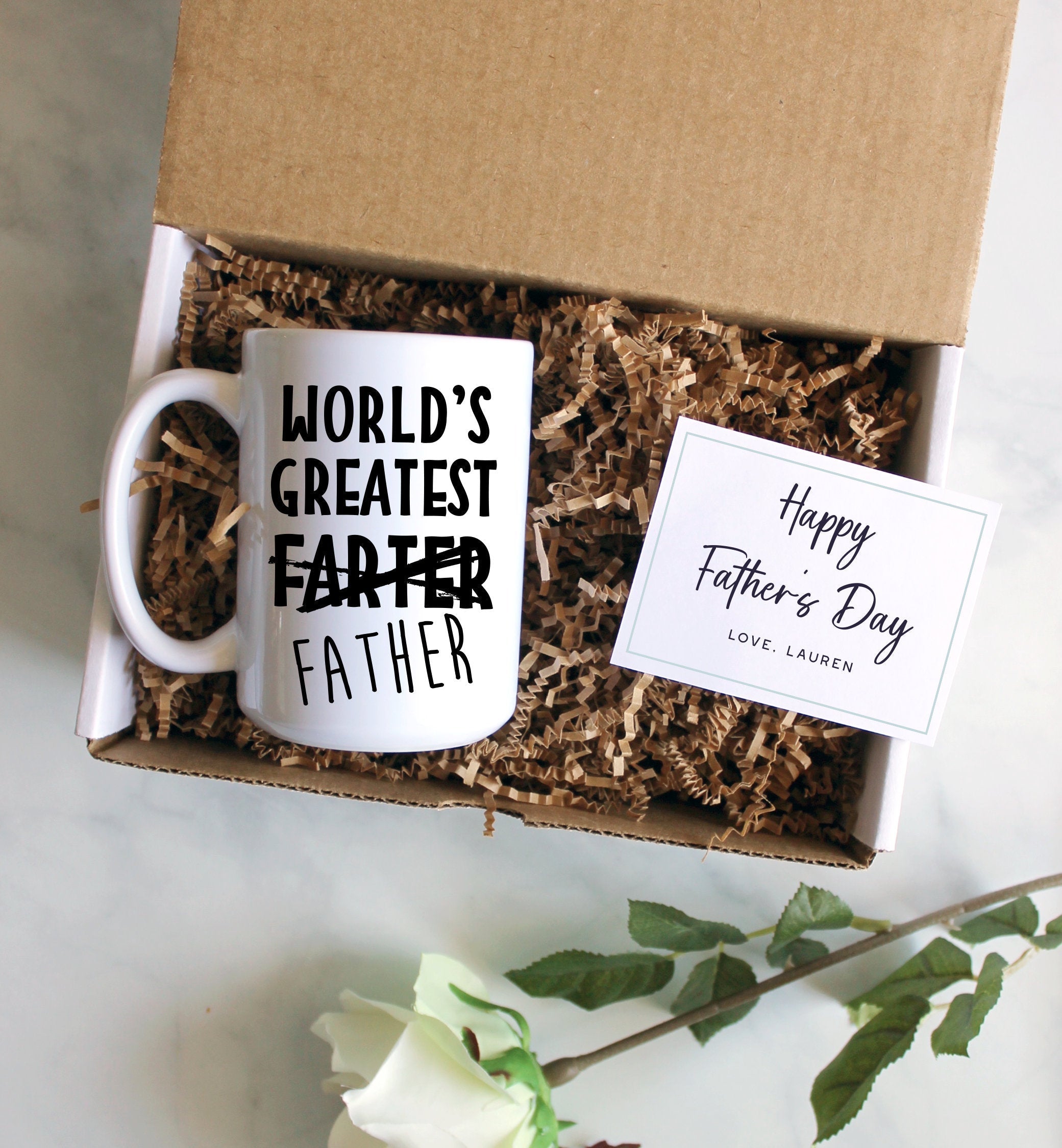 Personalized Father's Day Gift Box | World's Greatest Father Farter, Gift for Dad,Father's Day Gift Idea, Expecting Dad Gift, New Dad Gift