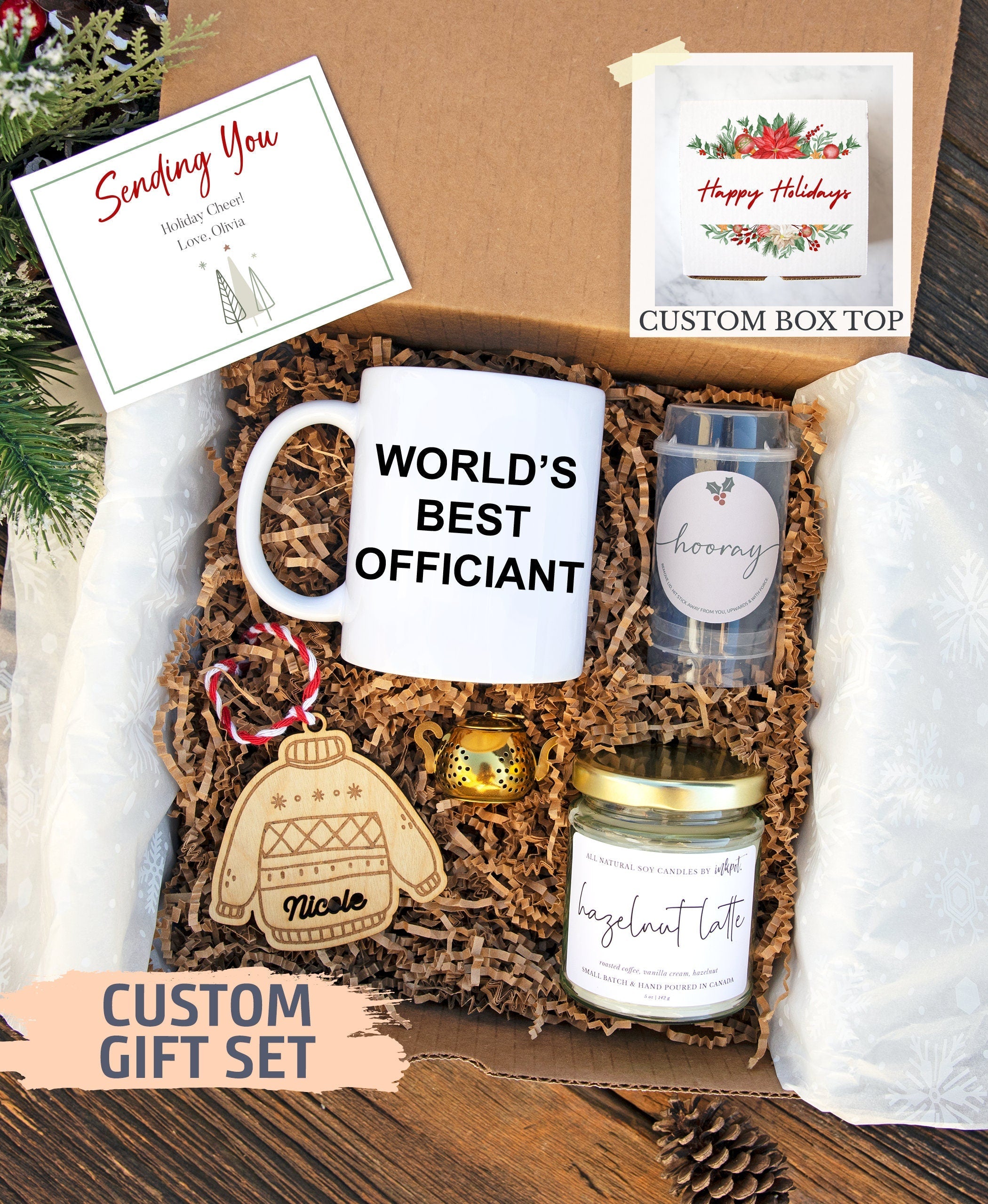 Personalized Holiday Gift Box for Officiant Gift Box | Thank you for Marrying Us, Wedding Officiant Gift Set, Wedding Officiant Gift Idea