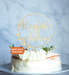 Custom Name Wedding Cake Topper With Heart