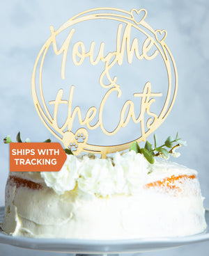 You Me and the Cats Cake Topper