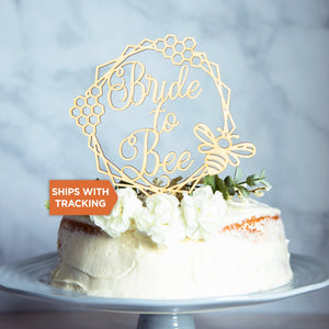 Bride To Bee Cake Topper