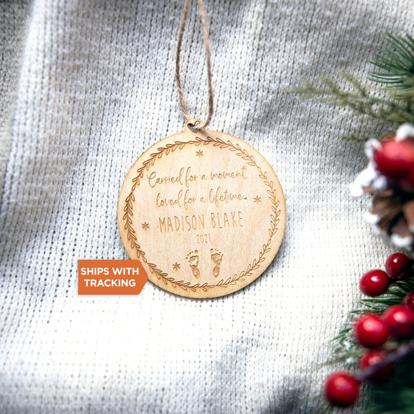 Baby Loss Ornament | Baby Miscarriage Ornament, Custom Baby Memorial Ornament,Stillbirth Ornament,Remembrance Ornament, Infant Loss Sympathy