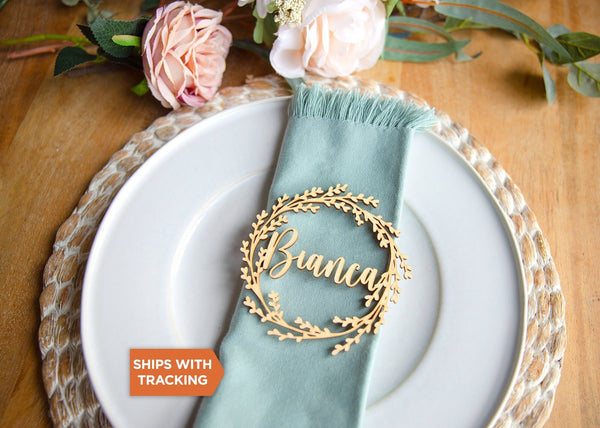 Custom Table Place Card - Botanical Design