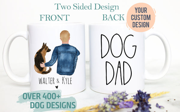 Custom Dog Dad #1 - White Ceramic Mug