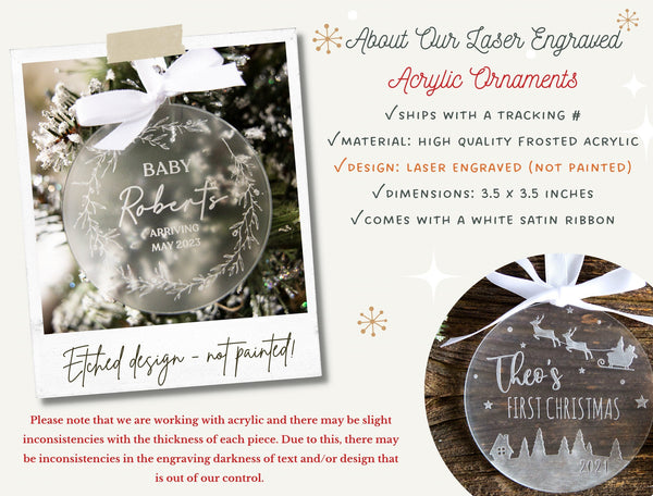 Personalized Engaged Ornament | Custom Engagement Keepsake, Couples Ornament, Engagement Christmas Ornament, Engagement Party Gift Names