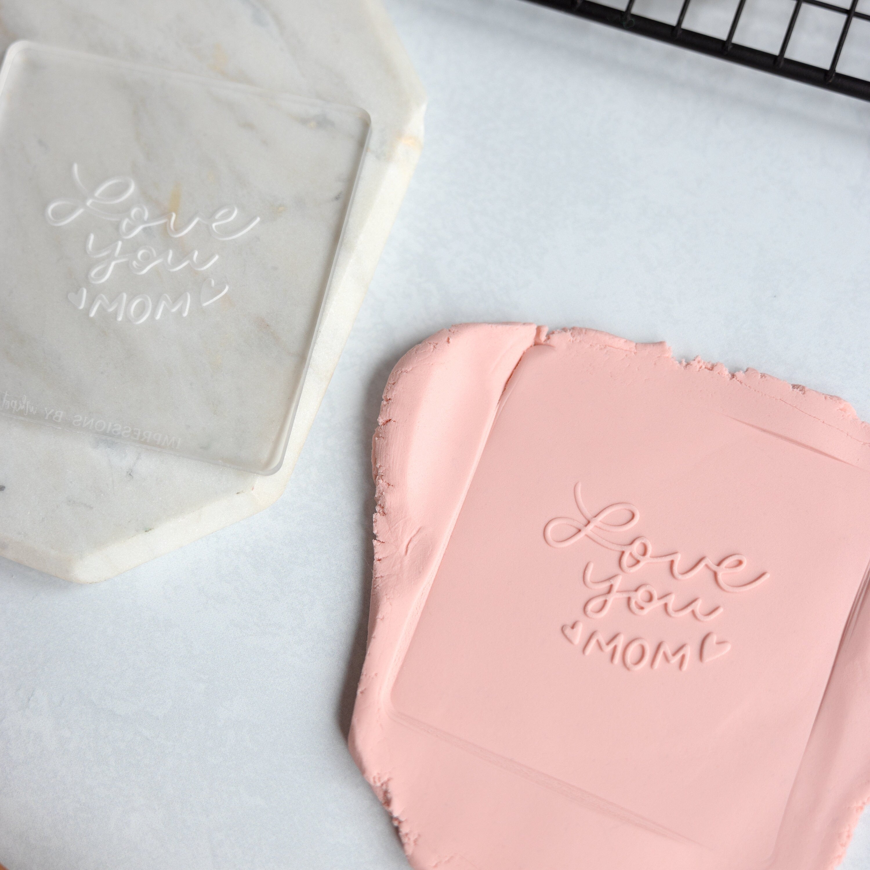 Happy Mother's Day Fondant Embosser Stamp and Cutter | Cookie Stamp, Embosser Stamp, Debosser, Mother's Day Fondant Stamp, Love You Mom