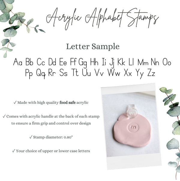 Alphabet Stamp Acrylic Fondant Debosser | Cookie Stamp, Alphabet Fondant Embosser, Alphabet Stamp, Letter Stamp Embosser,Cookie Letter Stamp