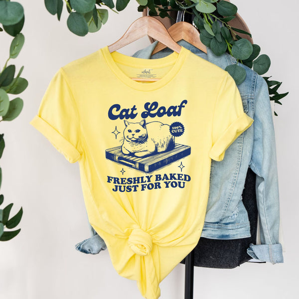 Cat Loaf Freshly Baked T-Shirt | Baking Shirt, Gift For Baker,Baker T-Shirt,Funny Baking Shirt, Bakery Gift,Baking Mom Shirt, Cat Shirt