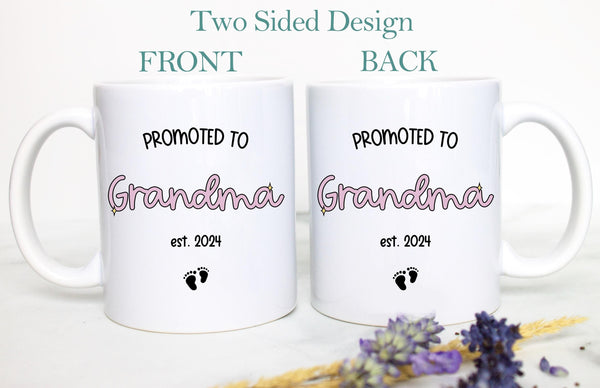 Pregnancy Announcement Grandparents Individual OR Mug Set | New Grandparents Mug,Promoted to Grandma Mug, Promoted Grandpa, Pregnancy Reveal