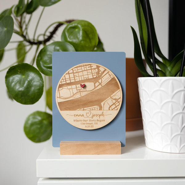 Personalized Map Plaque