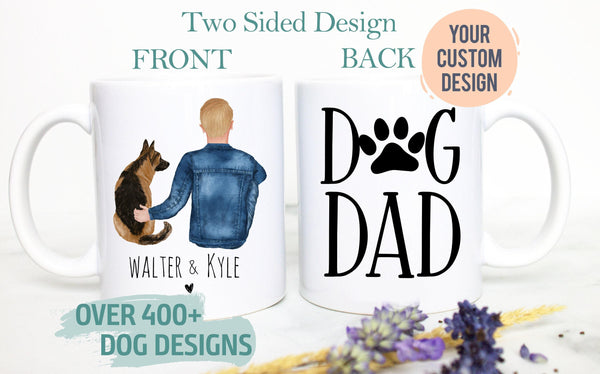 Custom Dog Dad #4 - White Ceramic Mug