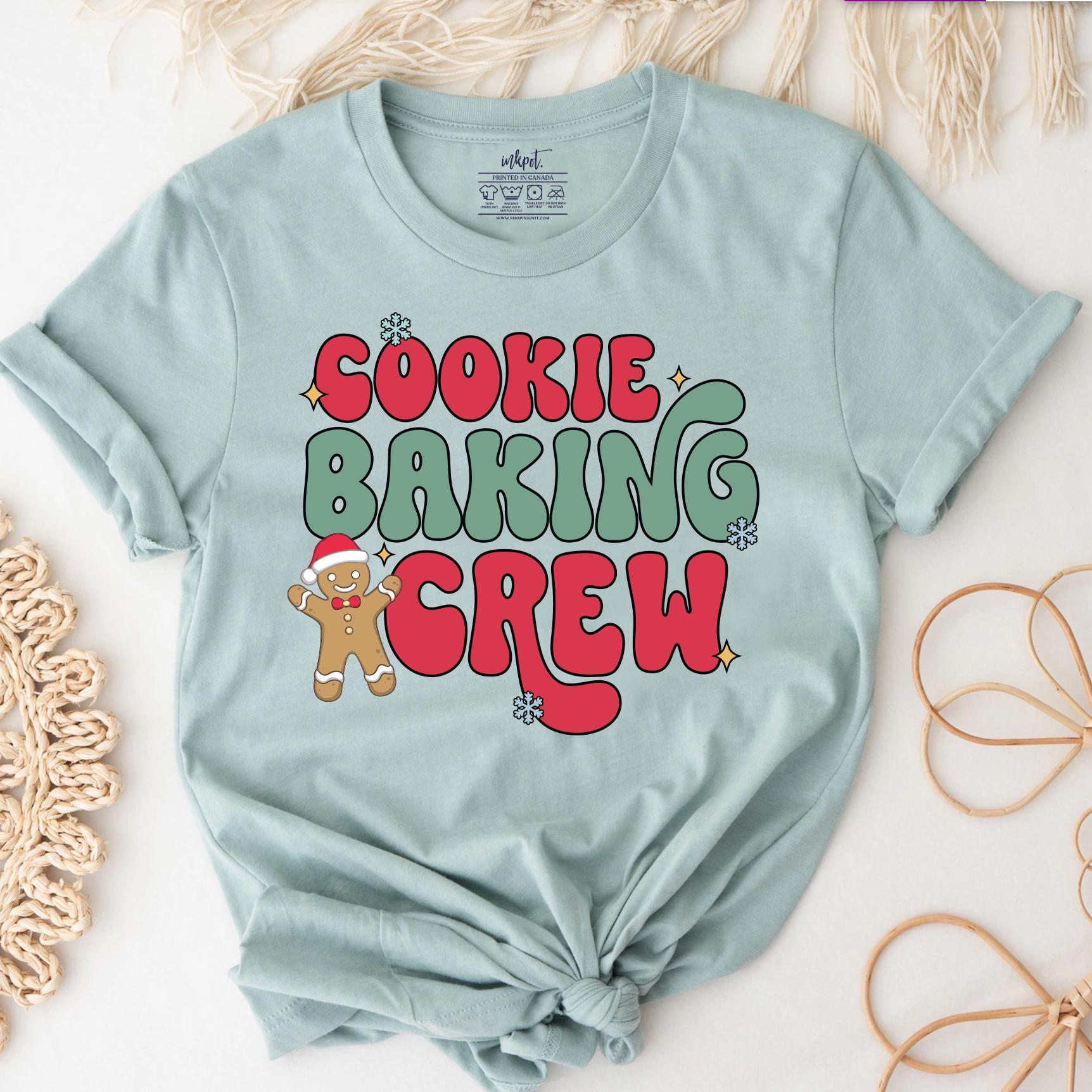 Cookie Baking Crew T-Shirt | Christmas Cookie Shirt, Baker Shirt, Cute Cookie Lover T-Shirt, Cute Christmas T-shirt, Baking Cookie Shirt