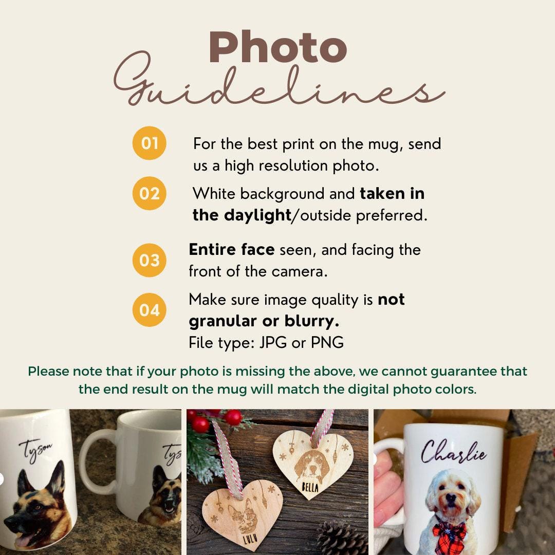 Custom Cat Photo Peeking Out - White Ceramic Mug