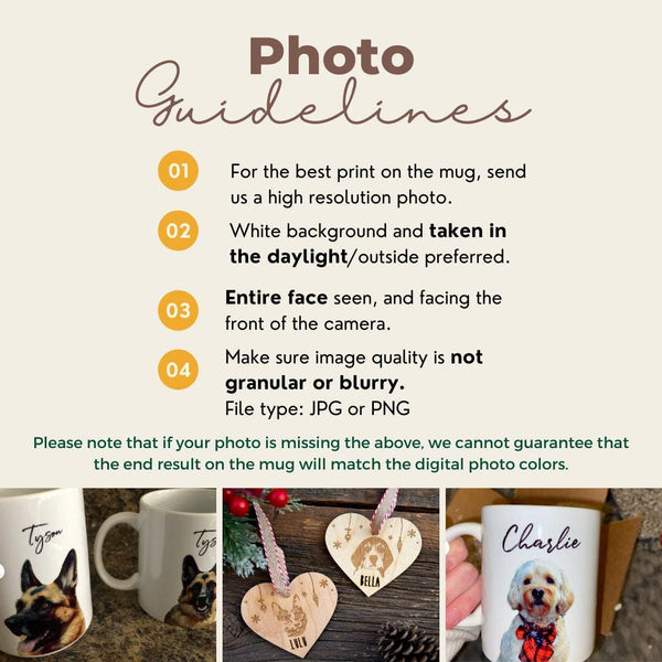 Custom Cat Photo Peeking Out - White Ceramic Mug