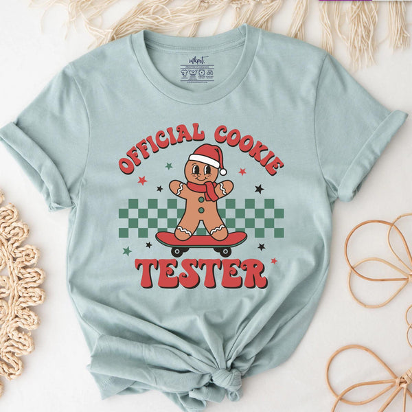 Cookie Tester T-Shirt | Christmas Cookie Shirt, Baker Shirt, Cute Cookie Lover T-Shirt, Funny Christmas T-shirt, Baking Funny Cookie Shirt