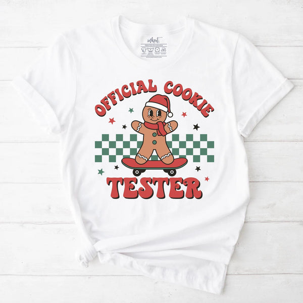 Cookie Tester T-Shirt | Christmas Cookie Shirt, Baker Shirt, Cute Cookie Lover T-Shirt, Funny Christmas T-shirt, Baking Funny Cookie Shirt