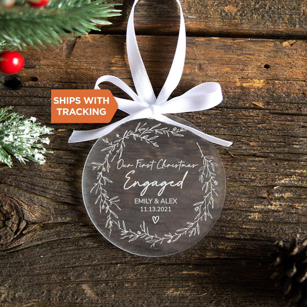 Our First Christmas Engaged Ornament