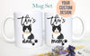 Personalized Black Cat Mom and Dad Individual or Mug Set - White Ceramic Custom Mug