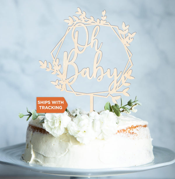 Oh Baby Shower Cake Topper