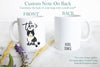Personalized Black Cat Mom and Dad Individual or Mug Set - White Ceramic Custom Mug