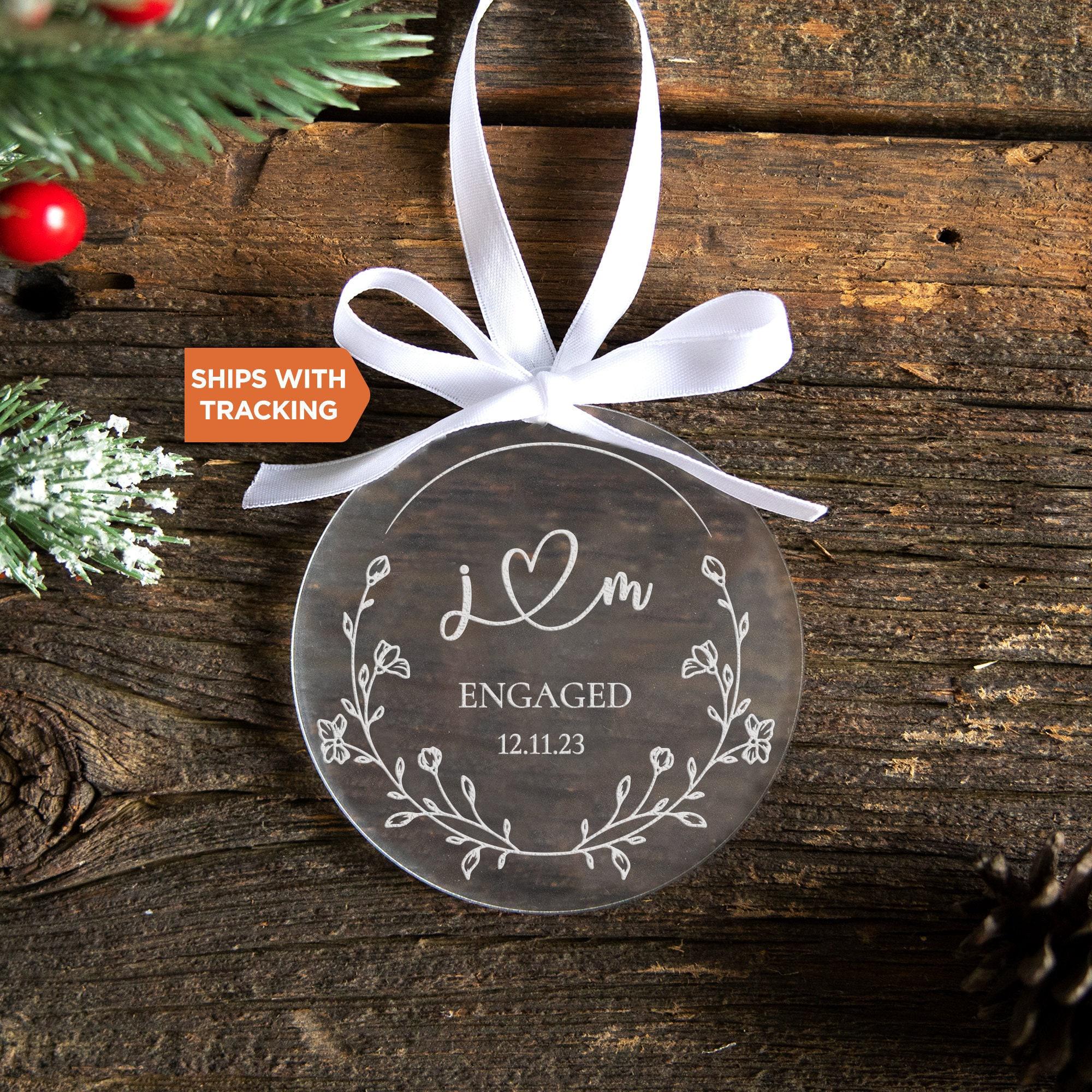 Personalized Engaged Ornament