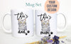 Personalized Tabby Cat Mom and Dad Individual or Mug Set #3- White Ceramic Custom Mug