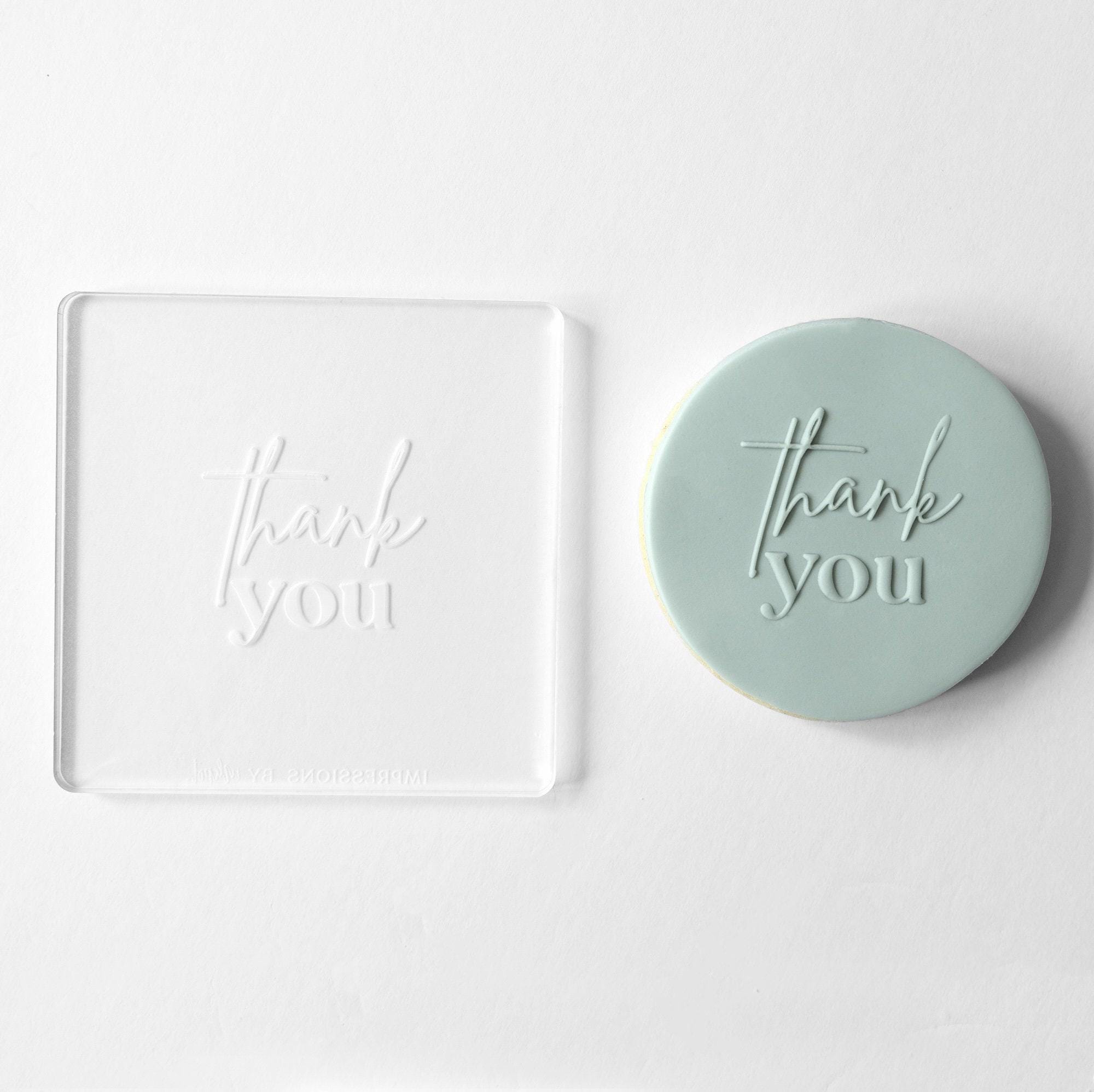 Thank You Fondant Embosser Stamp and Cutter