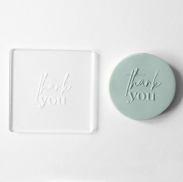 Thank You Fondant Embosser Stamp and Cutter