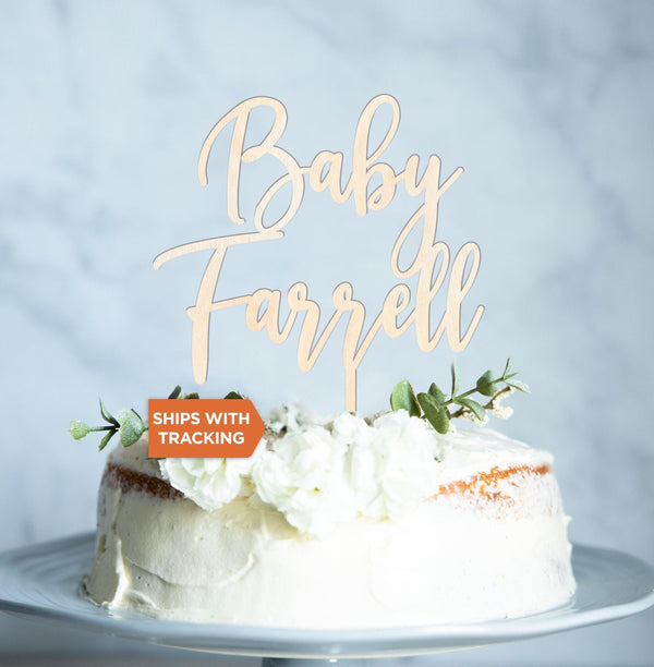 Custom Baby Name Cake Topper