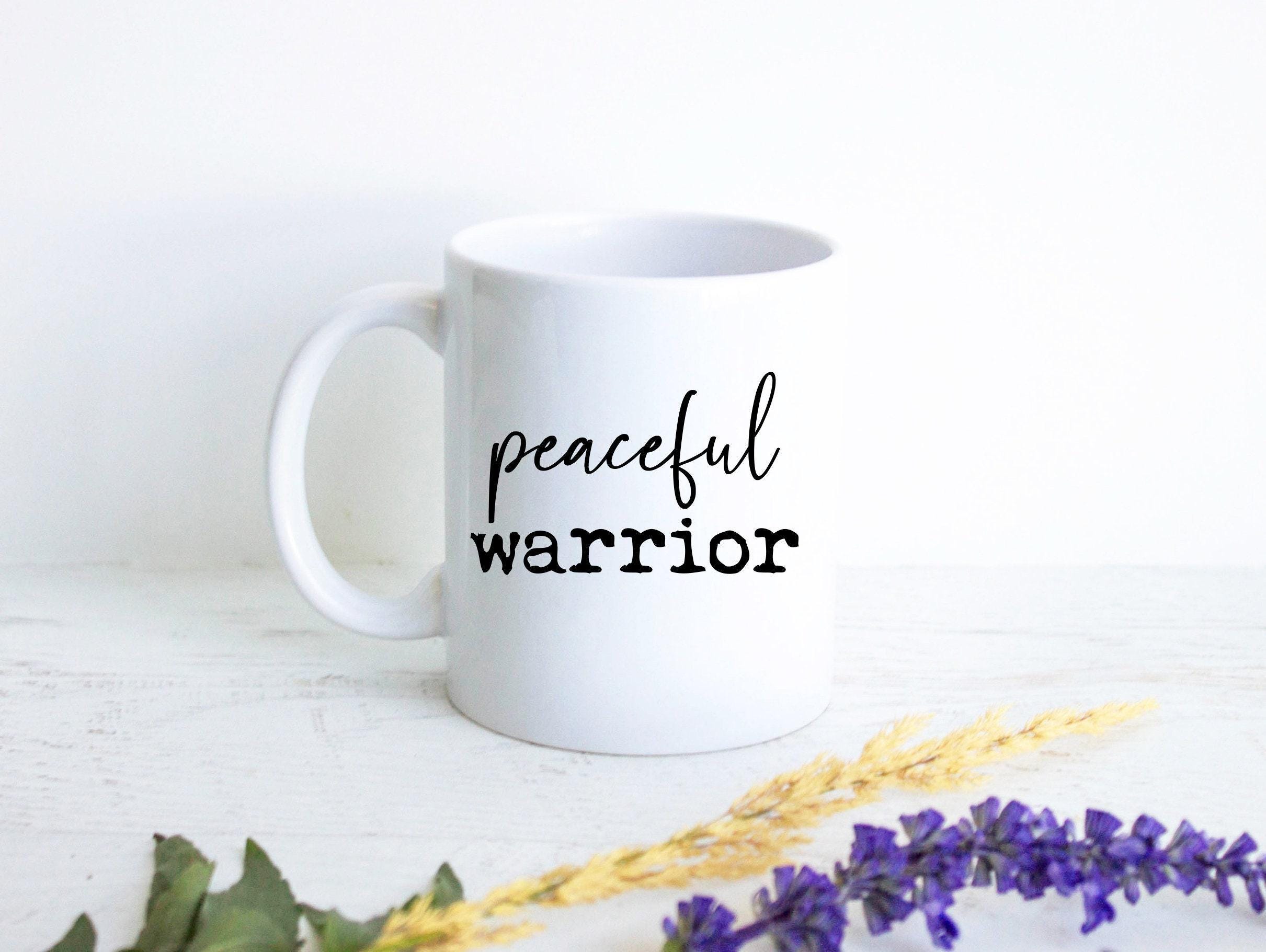 Peaceful Warrior - White Ceramic Mug