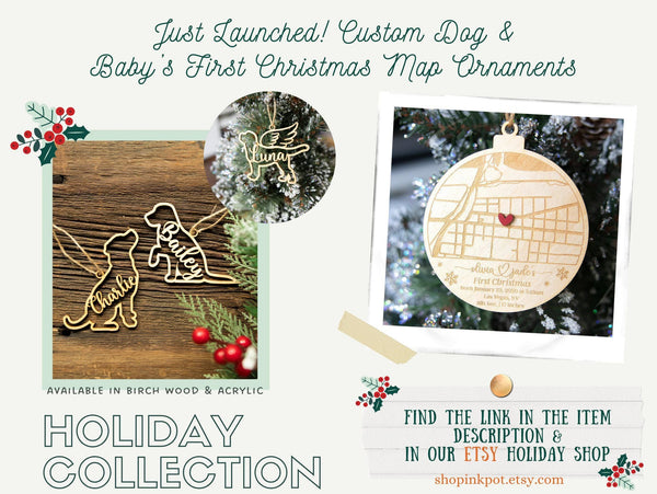Personalized Dog or Cat First Christmas Ornament