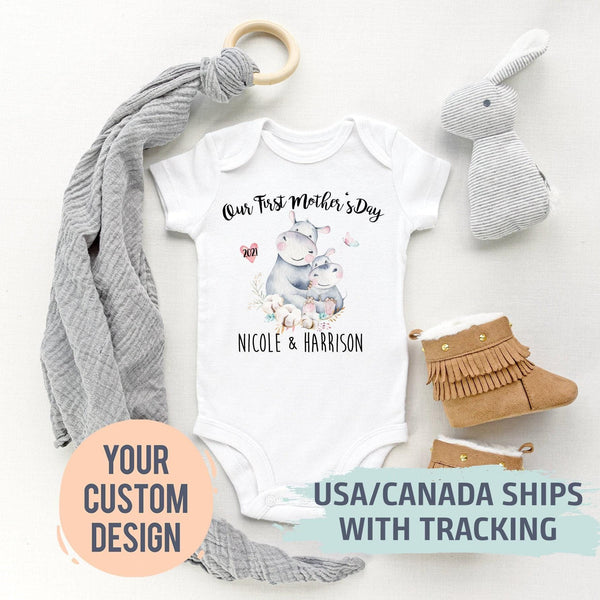 Personalized First Mother's Day Bodysuit