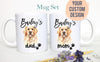 Personalized Retriever Mom and Dad Individual or Mug Set - White Ceramic Custom Mug