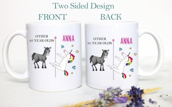 Other 65 Year Olds Vs. You Unicorn - White Ceramic Mug