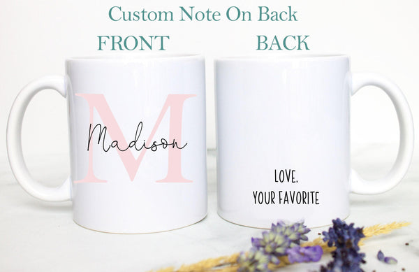 Personalized Name Initial on Mug
