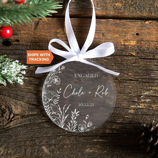 Personalized Engaged Ornament