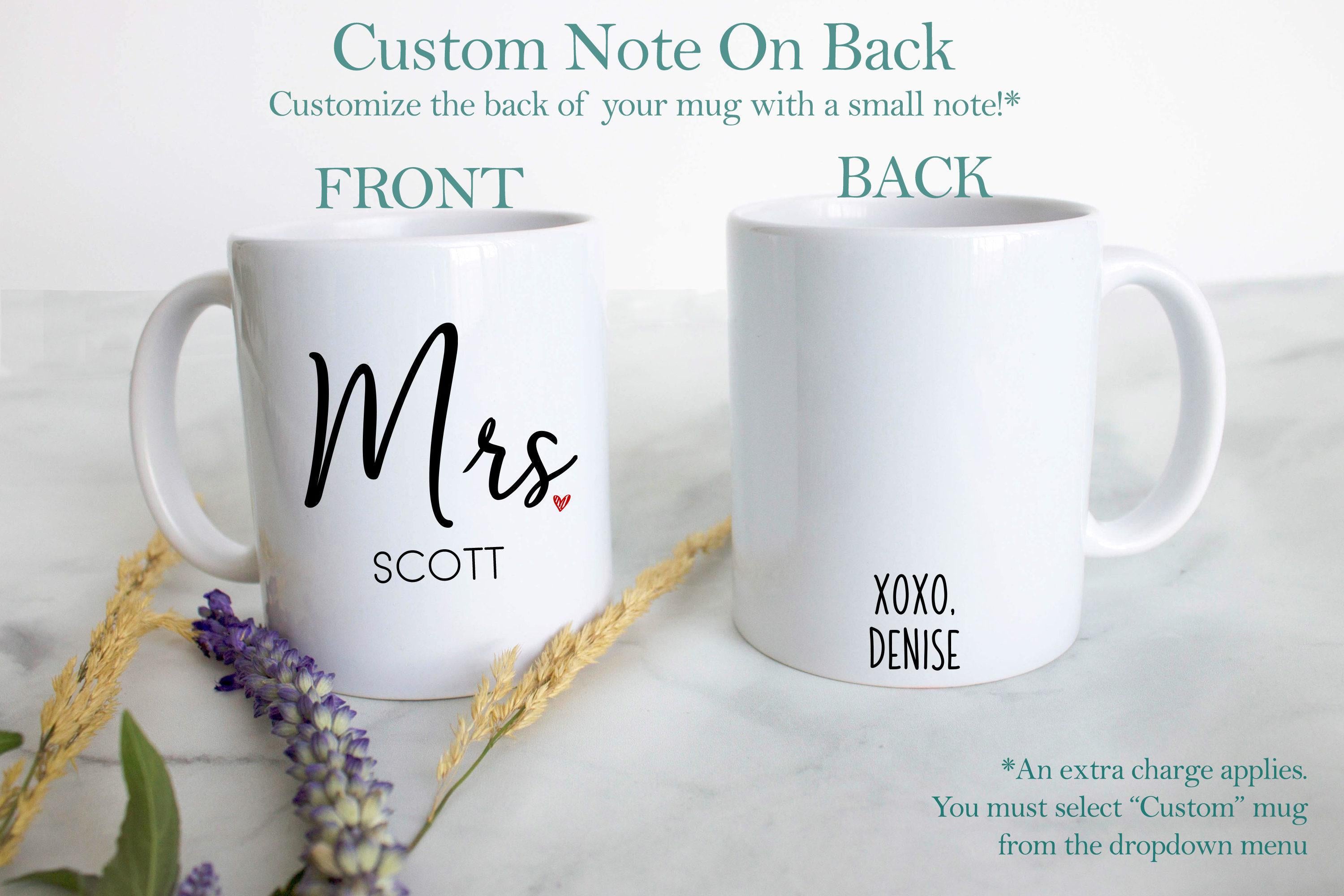 Married Mrs. Custom Date - White Ceramic Mug