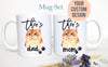 Personalized British Shorthair Cat Mom and Dad Individual or Mug Set - White Ceramic Custom Mug