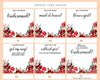 Bridesmaid Pearl Necklace Gift - Red Floral #2
