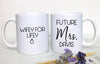 Wifey For Lifey Custom Name - White Ceramic Mug