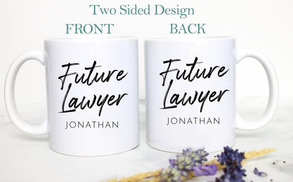 Future Lawyer With Custom Name - White Ceramic Mug
