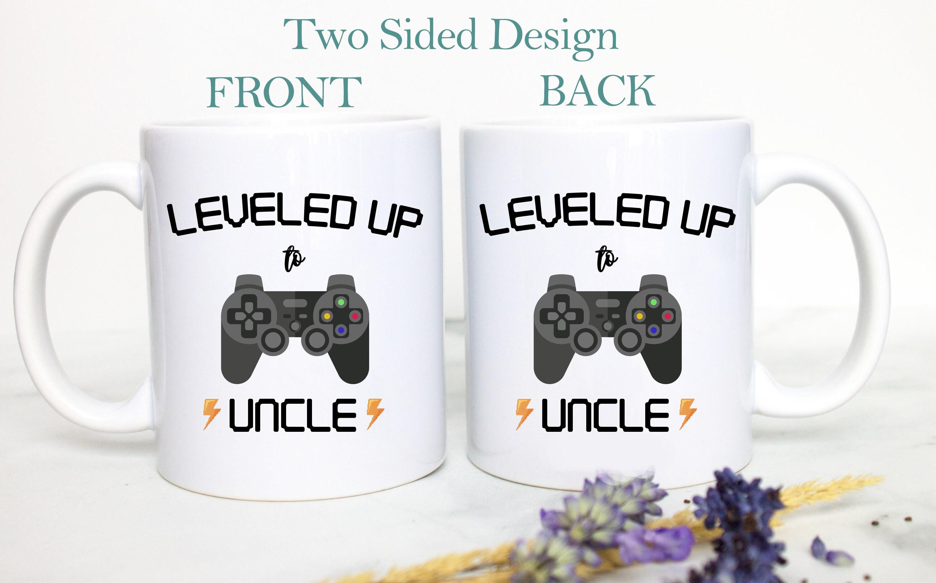 Leveled Up to Uncle Playstation - White Ceramic Mug