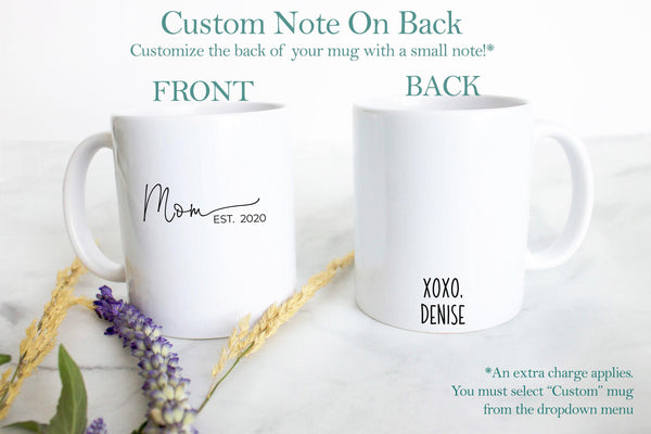 Mom and Dad Individual or Mug Set EST #5 - White Ceramic Mug