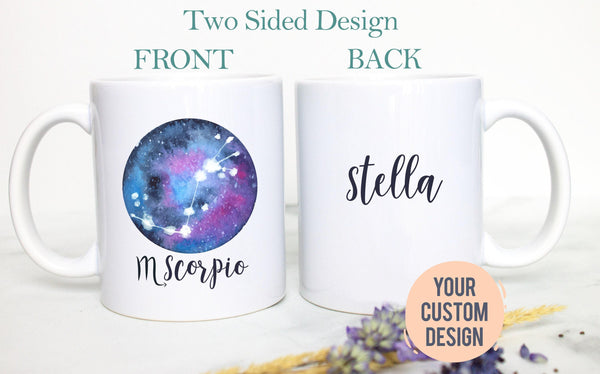 Scorpio Mug - Personalized Name Zodiac Mug
