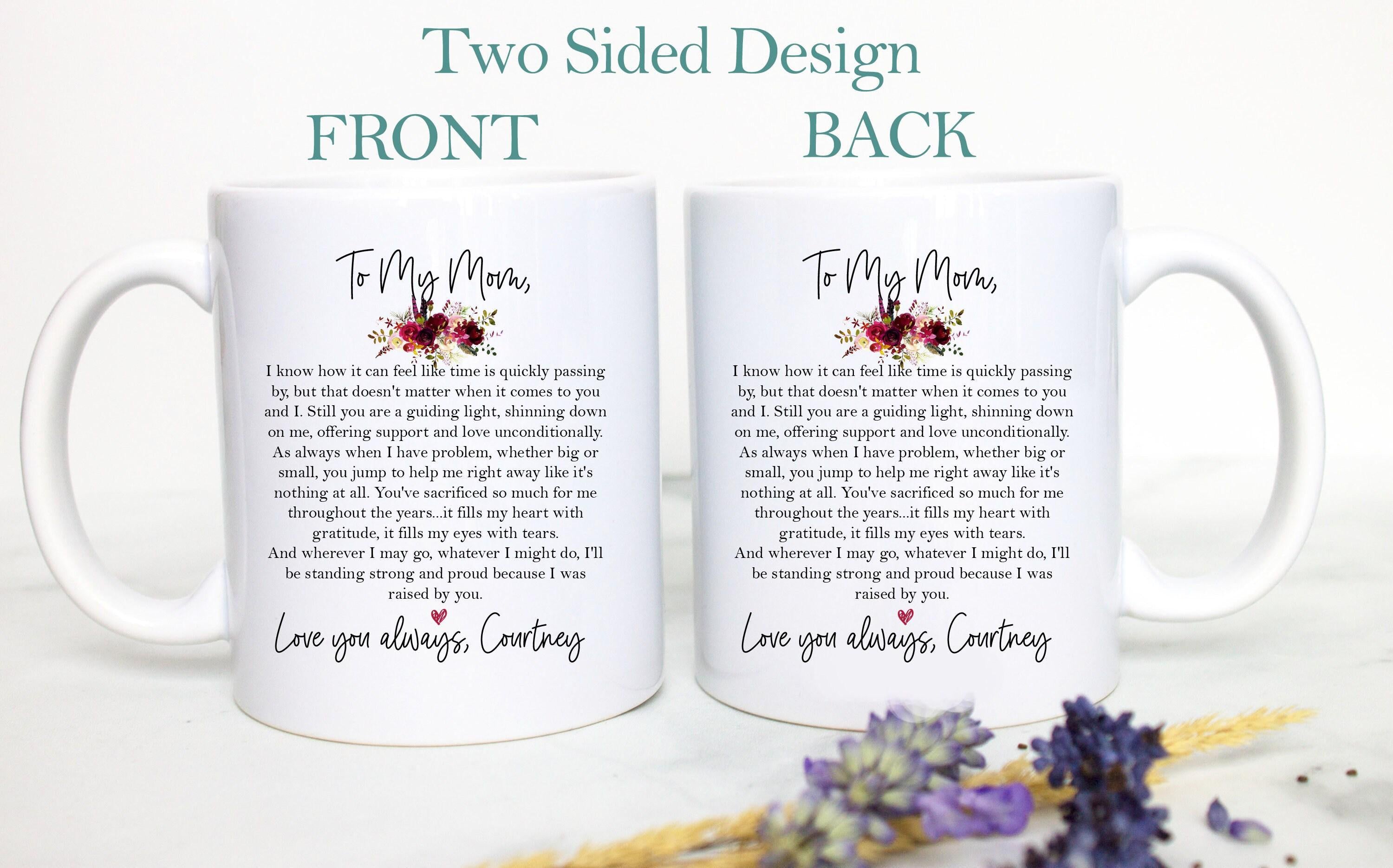 To Mom With Heartfelt Custom Message - White Ceramic Mug